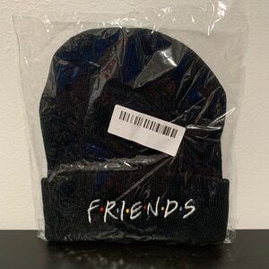 FRIENDS Beanie NEW Black Logo Embroidered Knitted Hat Unisex TV Show